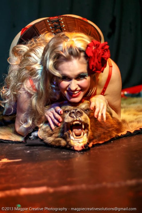 Czech Mate, performing at A Very Rosy Birthday burlesque show