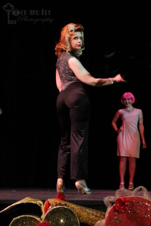 Hattie Hotpants does her curtain call walk (Photo courtesy of Israel Caine of Lock and Key Photography)