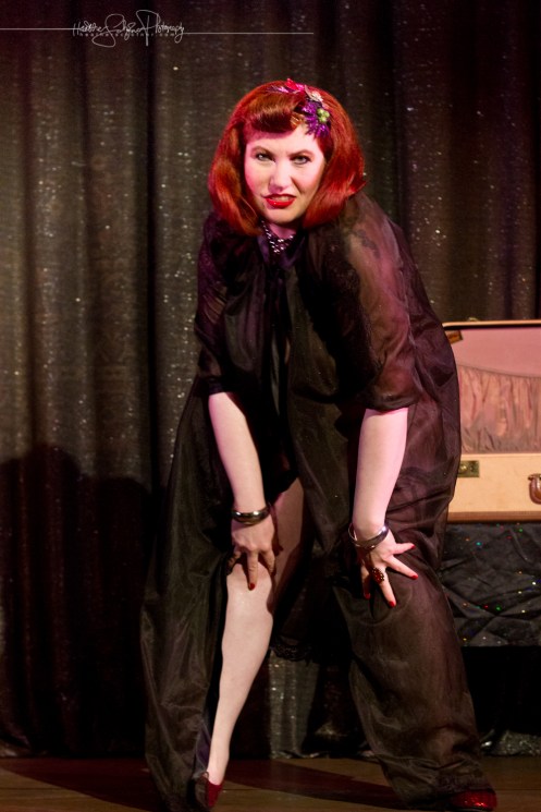 Peachy LaFever's curves in some vintage attire. (Photo by Heather Schofner)