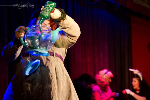 Vyxen VonWolfie and her mad tea party (Photo by Heather Schofner)